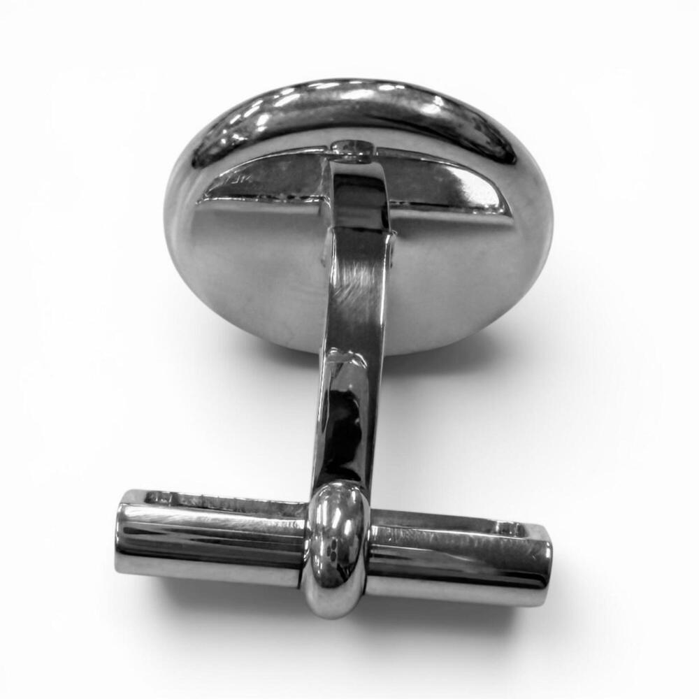 HERMES AG925 Sellier motif Clou de Selle cufflinks, silver, made in France, t... - Picture 3 of 7